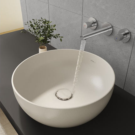 VitrA Outline 405x405mm Recycled Ceramic Basin | Matt Taupe | 0 Tap Holes