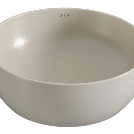 VitrA Outline 405x405mm Recycled Ceramic Basin | Matt Taupe | 0 Tap Holes