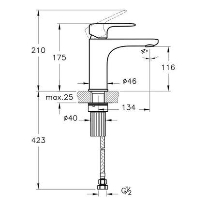 Vitra Root Round Basin Mixer Tap - Chrome, Brushed Nickel & Matt Black