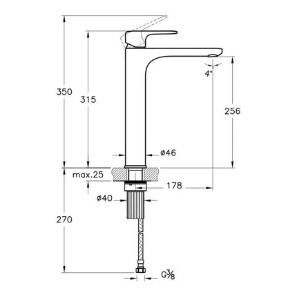 VitrA Root Round Tall Basin Mixer Tap | 5 Finishes | Countertop & Vessel Basins