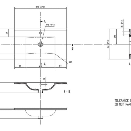 Como Floor Standing 2 Door Basin Unit with Thin Edge Ceramic Basin | 510mm or 610mm