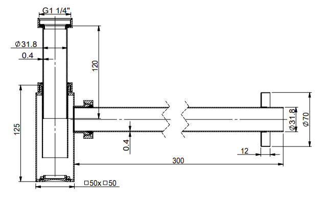 Basin ADJ Bottle Trap (Square Type)