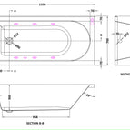 1500mm x 700mm