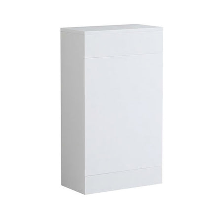 Portland 490mm Waterproof WC Unit with Worktop | Compact Bathroom Furniture White Gloss