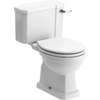 Satin White Wood Seat With Chrome
