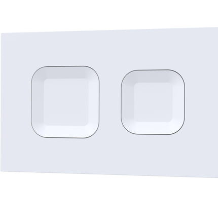 Hudson Reed Square Dual Flush Push Button | White, Black & Brushed Brass | For Concealed Cisterns