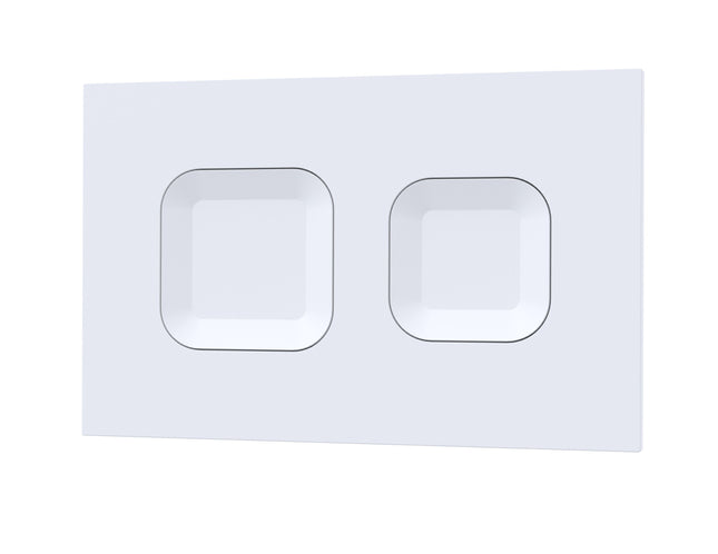 Hudson Reed Square Dual Flush Push Button | White, Black & Brushed Brass | For Concealed Cisterns