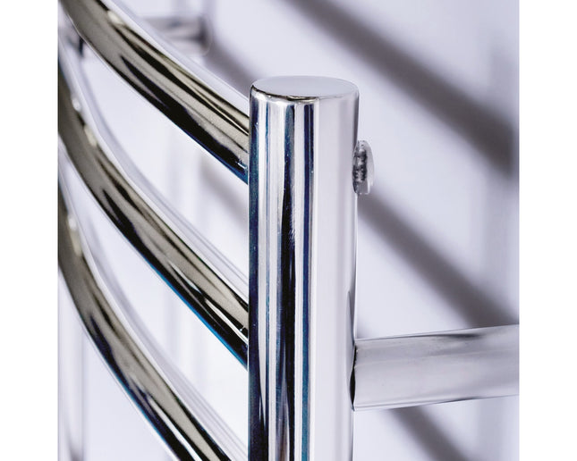DQ Heating Zante Curved Polished Stainless Steel Towel Rail Radiator