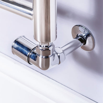 DQ Heating Zante Curved Polished Stainless Steel Towel Rail Radiator