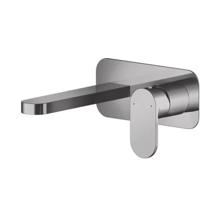 Nuie Binsey Wall Mounted Basin Tap | Single Lever Mono Mixer Brushed Pewter