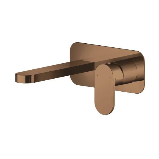 Nuie Binsey Wall Mounted Basin Tap | Single Lever Mono Mixer Brushed Bronze