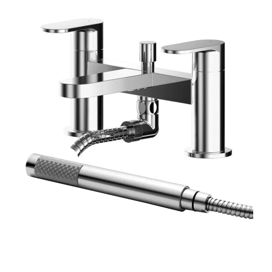 Nuie Binsey Deck Mounted Bath Shower Mixer - Chrome