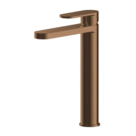 Binsey Tall Basin Mono Tap | Chrome Black Brass Bronze Pewter | High-Rise Brushed Bronze