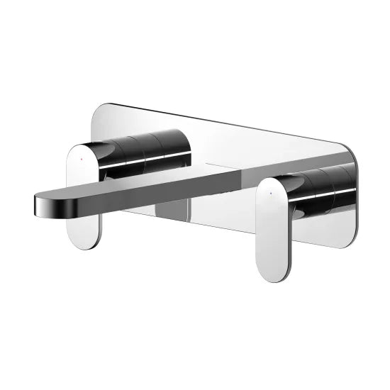 Nuie Binsey Wall Mounted 3 Tap Hole Basin Mixer - Chrome