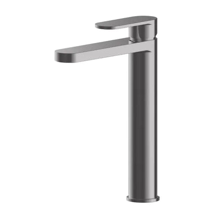 Binsey Tall Basin Mono Tap | Chrome Black Brass Bronze Pewter | High-Rise Brushed Pewter