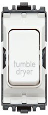 MK Grid K4896TD WHI 20A Double Pole Tumble Dryer Switch Module White