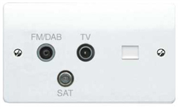 MK K3561DABWHI Socket TV/FM Triplexer&BT
