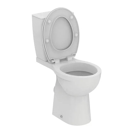 Ideal Standard Eurovit+ Comfort Height Close Coupled Toilet with Soft Close Seat - White