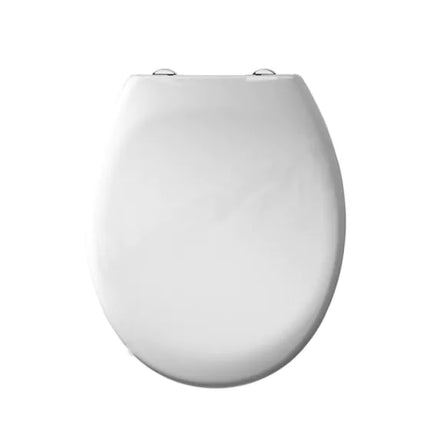 Essentials Universal Soft Close Toilet Seat with Secure Fit - Gloss White