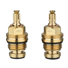 Replacement Tap Cartridges 1/2" Standard Pair - Hot & Cold Valves with Metal Finder Tool UC1