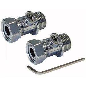 Isolating Radiator Tail - 15mm x 1/2" - Pair