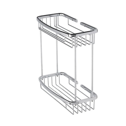 Roper Rhodes Madison Bathroom Storage Baskets - Chrome Double Bottle Basket