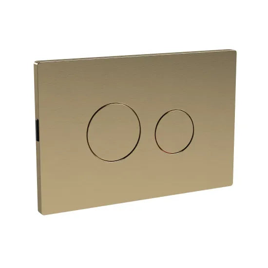 Round Pneumatic Flush Plate - Chrome, Black, Brushed Brass or Matt White | For XTY011S Cistern Brushed Brass