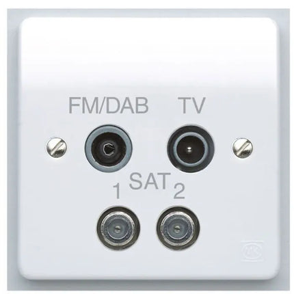 MK Logic K3554DABWHI Quad TV/FM DAB/Satx2 Quadplexer Non Isolated White