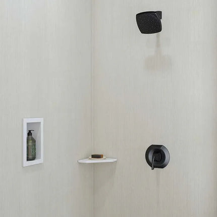 Wetwall Designer Niche White Corner Shelf