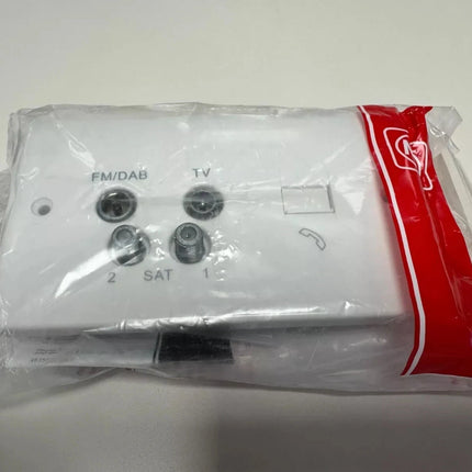 MK K3564DABWHI Double socket: FM & DAB/TV/SAT 1/SAT 2/Telephone