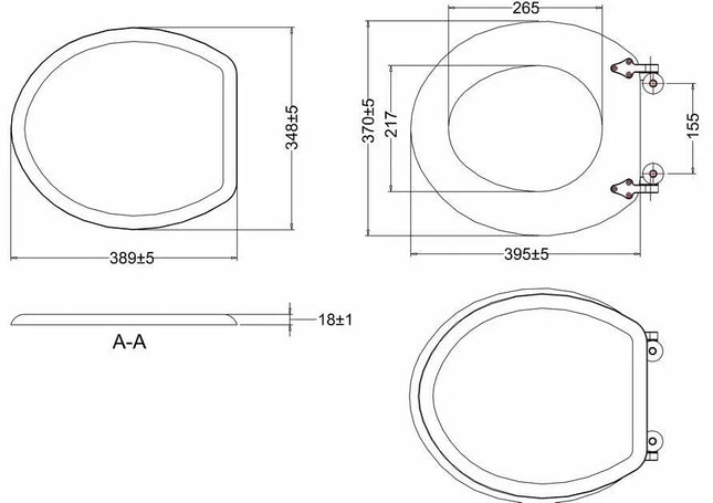 Burlington S13 Gloss White Traditional Toilet Seat | Carbamide | Chrome Hinges