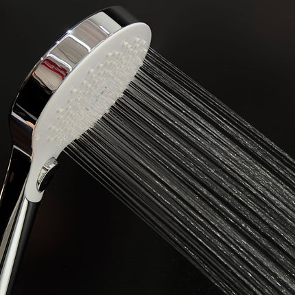 Euroshowers TurboJet Shower Handset | AeroTek Technology | 3 Spray Patterns | Chrome & Chrome/White