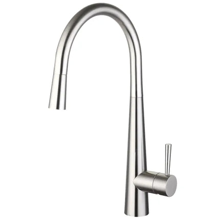 Trisen Jema Pull-Out Single Lever Kitchen Mixer Tap | Chrome, Matt Black, Brushed Brass & Nickel Brushed Nickel