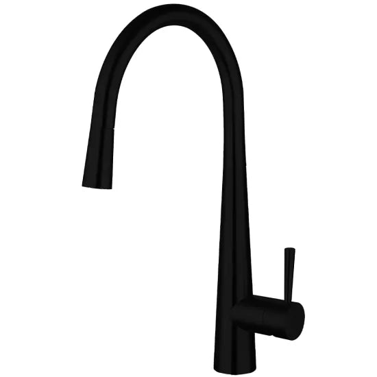 Trisen Jema Pull-Out Single Lever Kitchen Mixer Tap | Chrome, Matt Black, Brushed Brass & Nickel Black