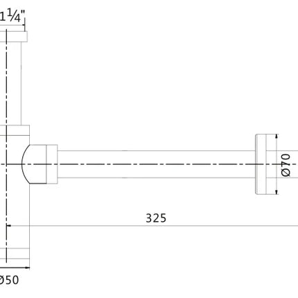 Adjustable Basin Bottle Trap Chrome Plated - Brass Construction | Kartell