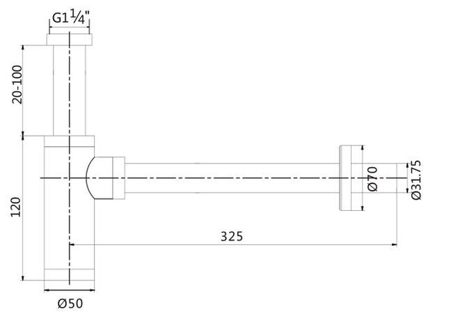 Basin ADJ Bottle Trap CP