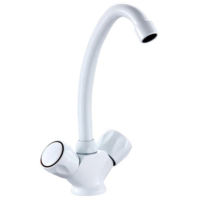 Nuie Trisen White Kitchen Tap with Swivel Spout