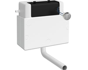 Nuie Pneumatic Dual Flush Concealed Cistern - Universal Access, Insulated, Chrome Plate